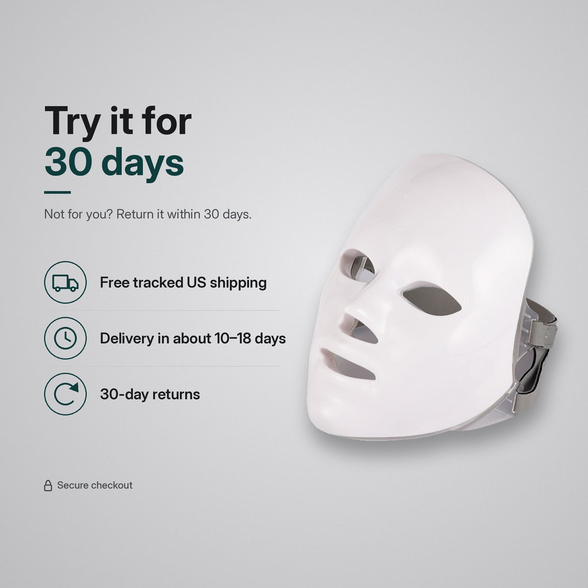 Try it for 30 days: free tracked US shipping and 30-day returns
