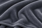 Close-up of the grey flannel fabric